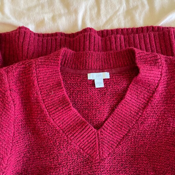 J.Jill Red V-Neck Sweater Size XS - Picture 15 of 15